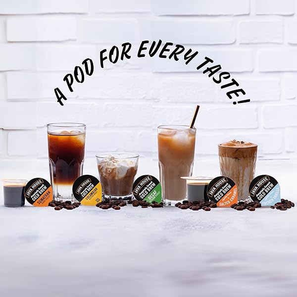 JAVA HOUSE DARK ROAST SUMATRAN COLD BREW PODS, (12 COUNT) PEEL AND POUR PODS HOT OR ICED INSTANT COFFEE CONCENTRATE