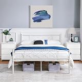 Yaheetech Bedside Table 3 Drawers White 35x45x60.5 cm Nightstand view 2