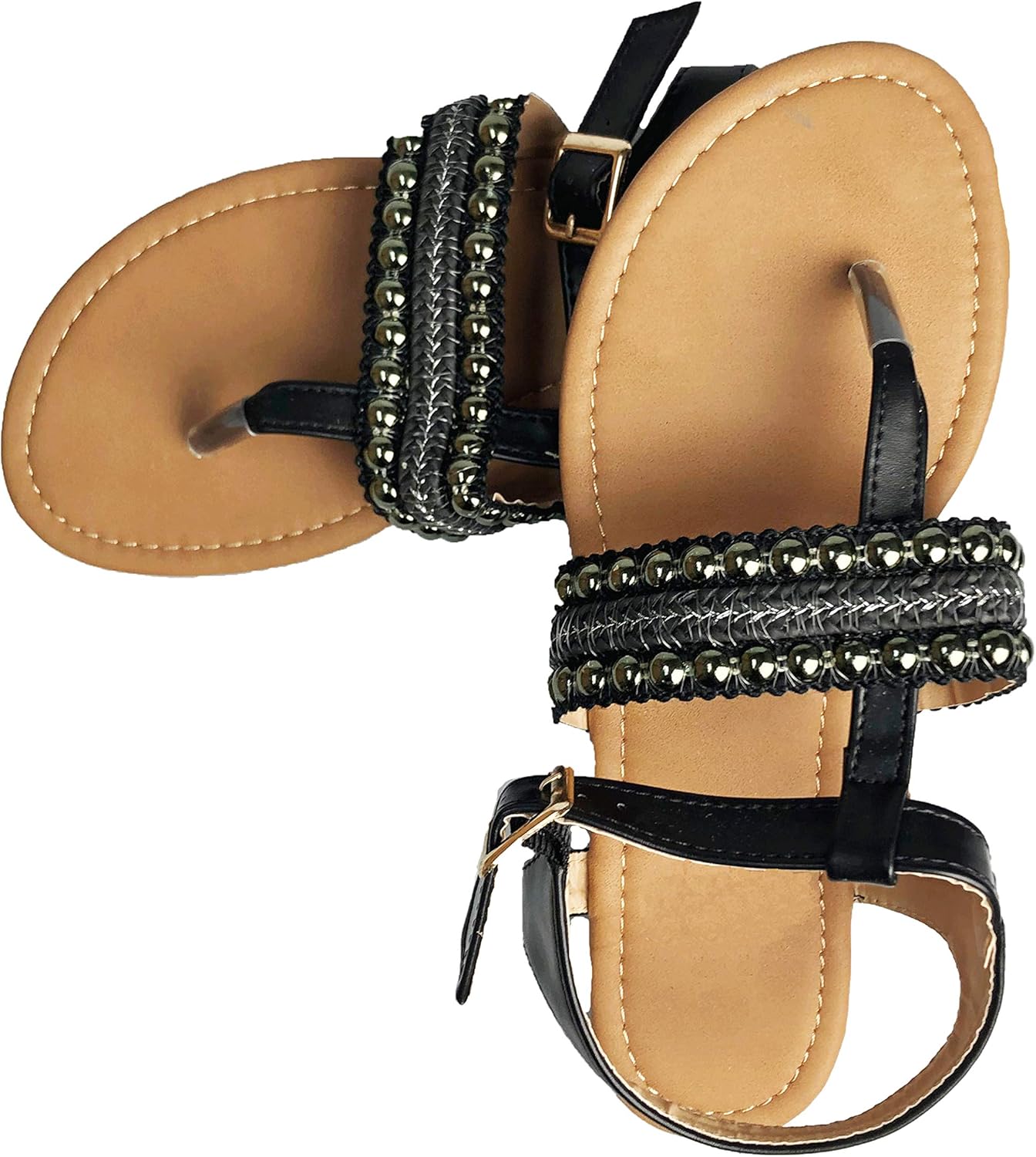 pearl stud gladiator sandals
