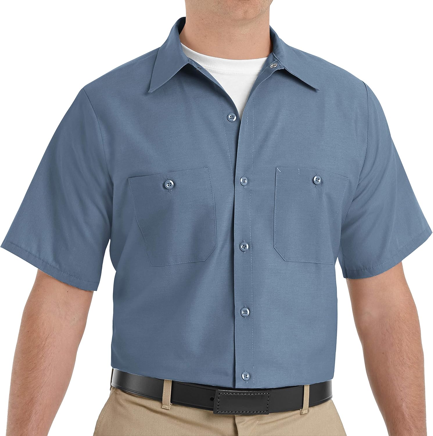 Red Kap Men's Industrial Work Shirt, Regular Fit, Short Sleeve: Clothing