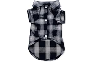 Koneseve Dog Shirt, Pet Plaid Clothes Shirt T-Shirt, Sweater Bottoming Shirt for Small Dog Cat Puppy Grid Adorable Wearing Stylish Cozy Halloween,Christmas Costumes (Blue;S/Small)