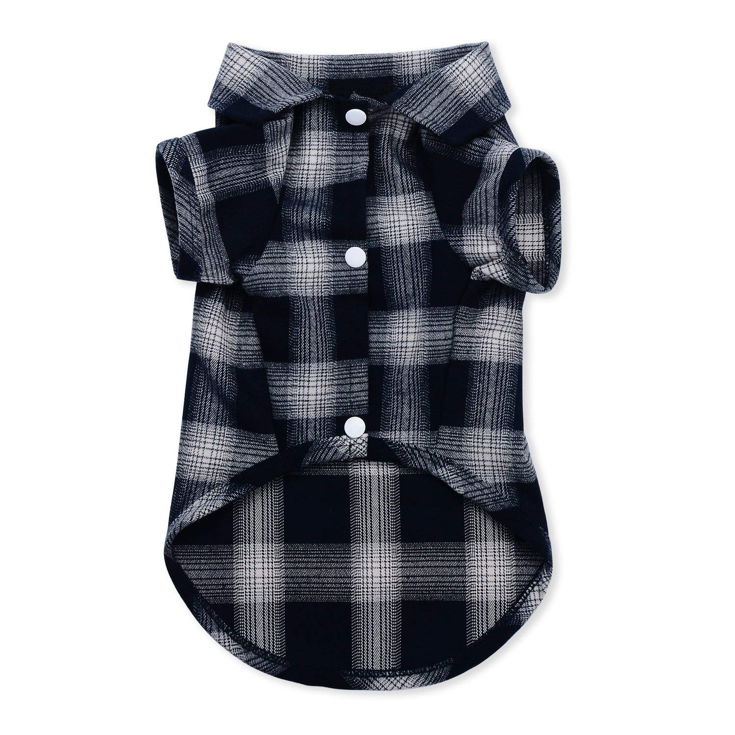 Photo 1 of Koneseve Dog Shirt, Pet Plaid Clothes Shirt T-Shirt, Sweater Bottoming Shirt for Small Dog Cat Puppy Grid Adorable Wearing Stylish Cozy Halloween,Christmas Costumes (Blue;S/Small)