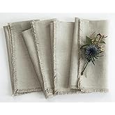 Amazon.com: Solino Home Natural Linen Napkins 20 x 20 Inch – 100% Pure ...