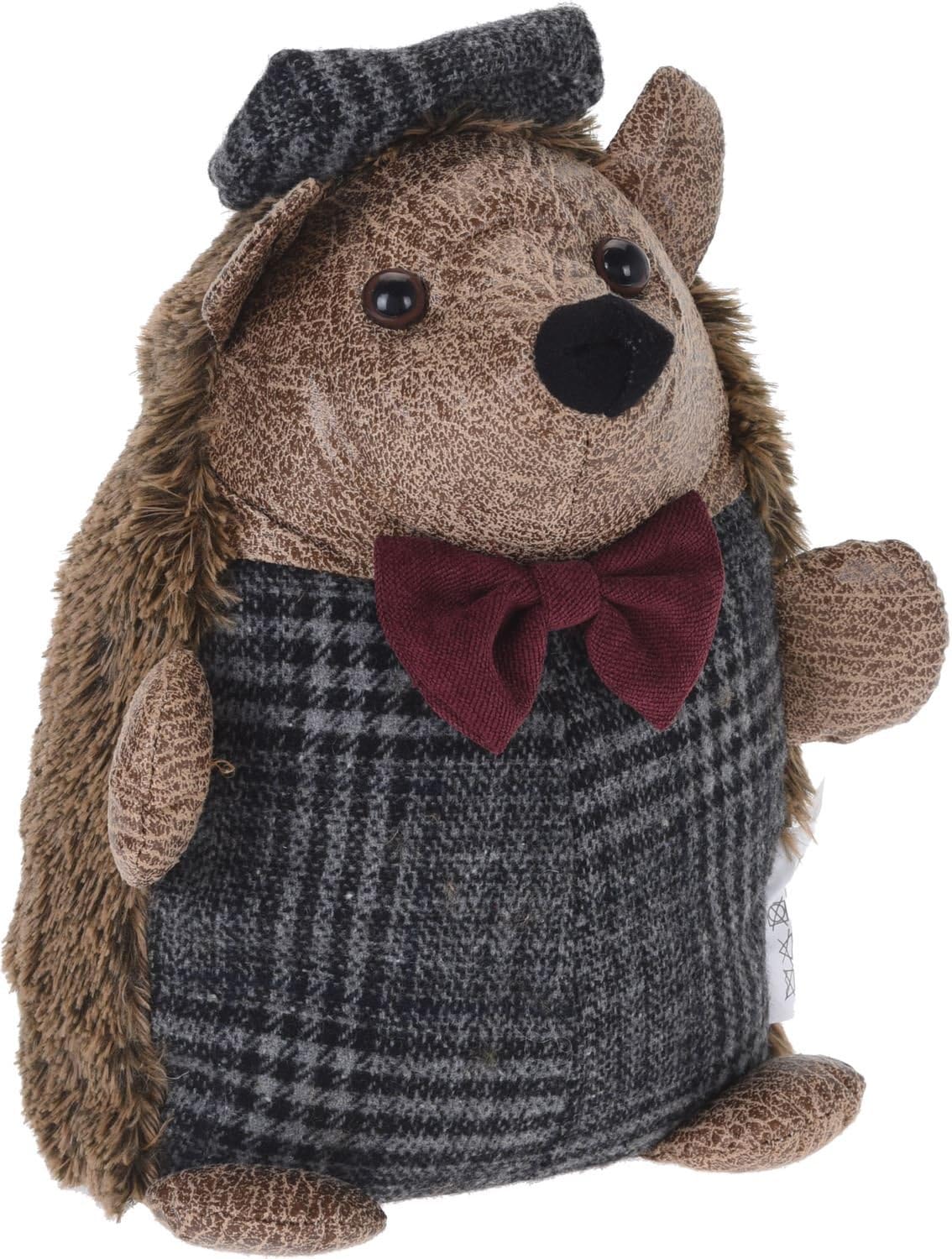 Chunky Brown Fabric Hedgehog Animal Doorstop ~ Novelty Decorative Door Stop, 23cm x 16cm x 16cm