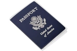 KESOTO 5 Pack Passport Cover Protector Case Clear Plastic Vinyl ID Card Holder