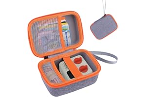 ASIEIT Carrying Case Compatible with Yoto Mini (2024 Edition), Travel Hard Case for Yoto Mini Player - Kids Music & Audiobook Player, Speaker, Radio and Card Bag Hold up to Yoto 36 Cards, Orange