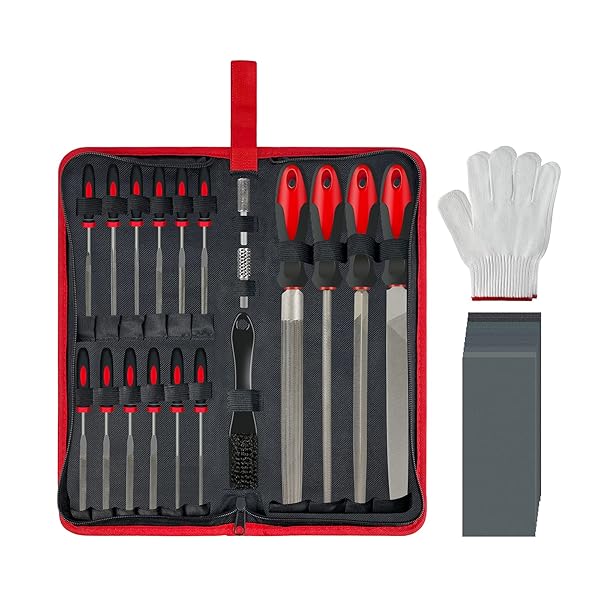 SETTECH 31PCS METAL & WOOD FILE RASP SET,...