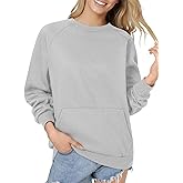 Vrtige Women's Oversized Sweatshirt Crewneck Long Sleeve Pullover Shirt Fall Clothes with Pocket