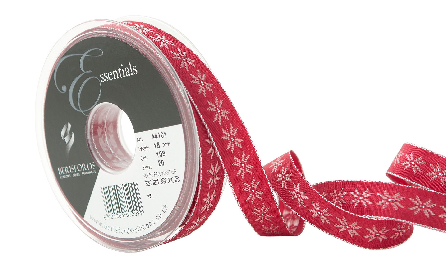 Berisfords Crystal, Polyester, Berry, 10.4 x 10.4 x 2 cm
