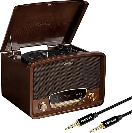 music system with record player