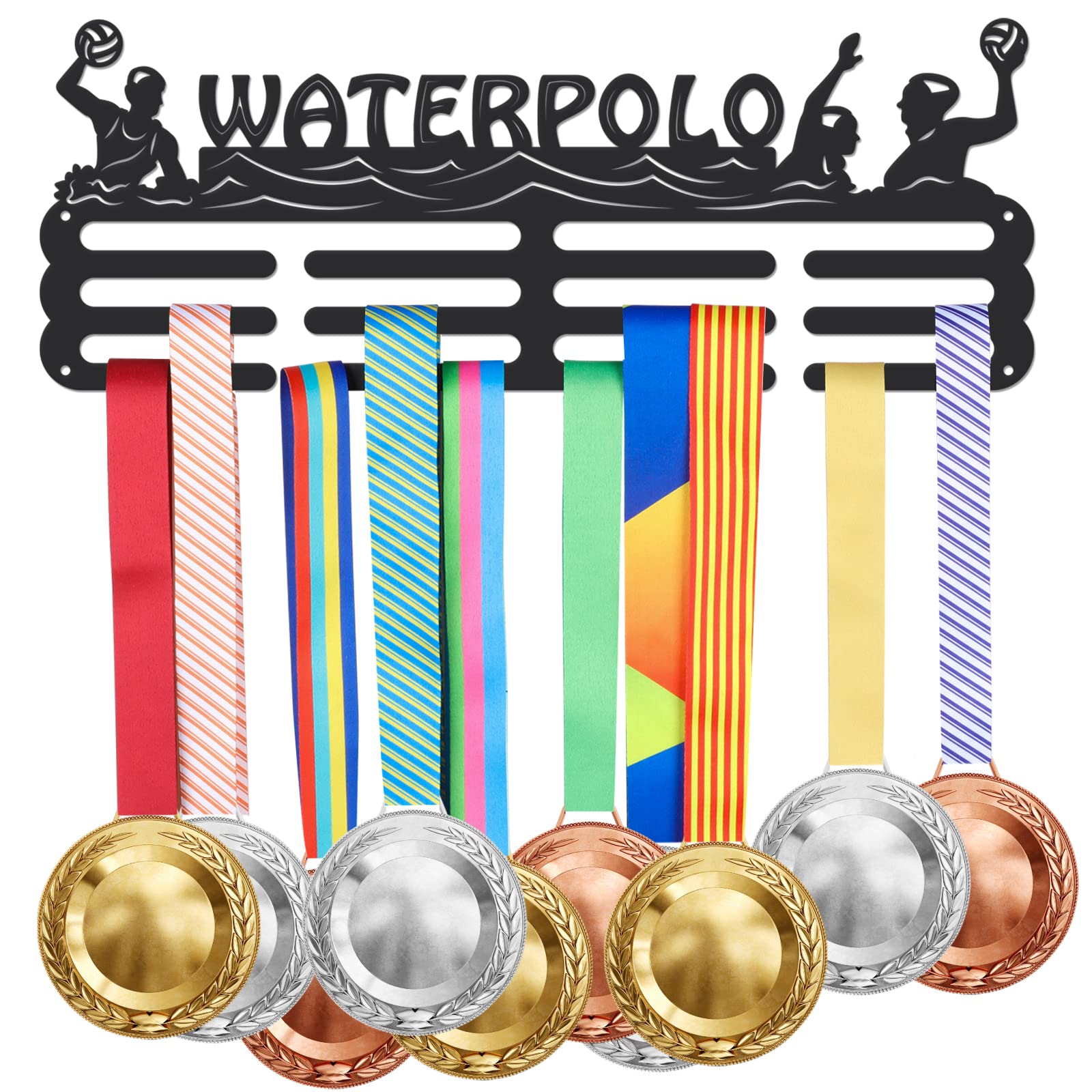 SUPERDANT Water Ball Medal Hanger Water Ball Medal Holder for Wall Balls Medals Display Rack Metal Personalised Medals Rack Gift for Sportman Polo Player
