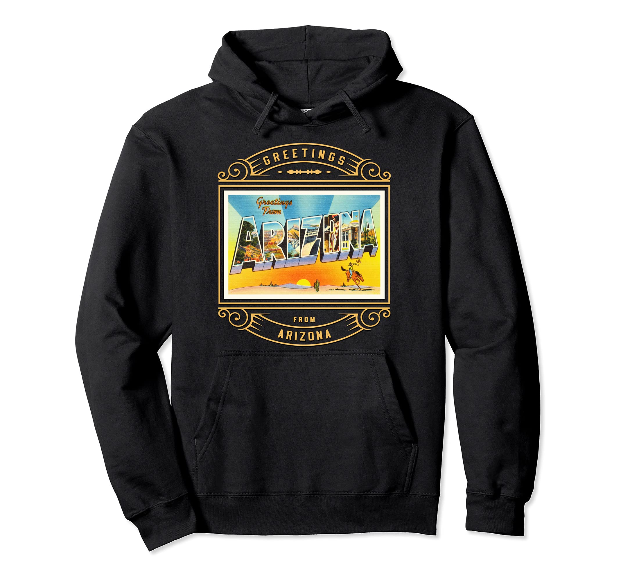State of Arizona AZ Large Letter Travel Postcard 1 Pullover Hoodie