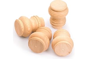 decorluxes Unfinished Bun Feet for Furniture Set of 4 Kallax Legs Short Table Legs Couch Sofa Coffee Table Legs Dresser Legs Set of 4 Bun Feet - No Hardware (3 in)