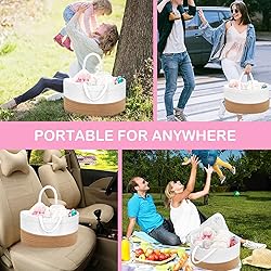 ABenkle X-Large Diaper Caddy Organizer, Boho Rustic