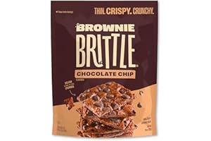 Brownie Brittle – Original Chocolate Chip Thin and Crispy Sweet Snacks, Family Size (Pack of 1, 14 oz), Rich Gourmet Brownie Bites Dessert