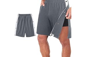AUSTYLCO Tear Away Shorts for Men Post Surgery Adaptive Clothing Fully Open on Both Sides Snap
