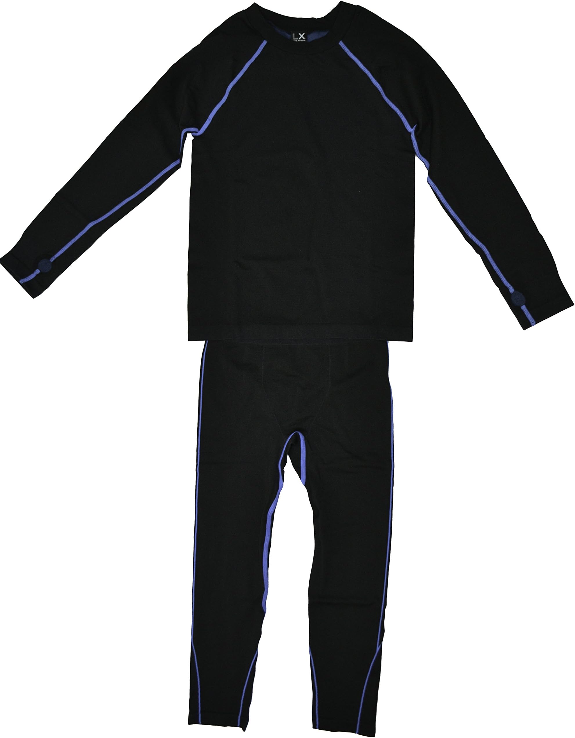 LX Live Xtreme Boys 2PC Base Layer Top and Bottom Set Black