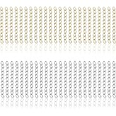 100 Pcs Extender Chain for Jewelry Making, Silver and Gold Extension Tails for Necklace, Necklace Extender, 5 Cm Removable Chain Extenders for Bracelets, Anklets