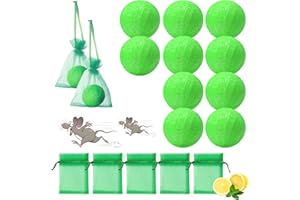 KINGFAC Rodent Repellent Peppermint Oil to Repel Mice and Rats 10 Pack Mice Repellent for House Natural Mouse Repellent Ball to Keep Rodent Out of Car Engines Indoor Outdoor Kitchen Garden