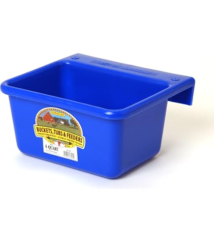 Little Giant 12 Quart Hook Over Feeder – Heavy-Duty Plastic Feeder For Horses, Goats, Sheep & Dogs (2 Pack) - View #6
