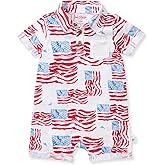 Burt's Bees Baby baby-boys Polo Rompers, 100% Organic Cotton One-piece Coverall and Layette Set