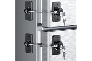 WILNIRY 2 Pack Refrigerator Door Lock with Adhesive, No Tools Required, Child Proof Fridge Door Lock for Kids and Pets, Self Adhesive Latch for Freezer, Cabinets, Drawers, Windows (Patent)