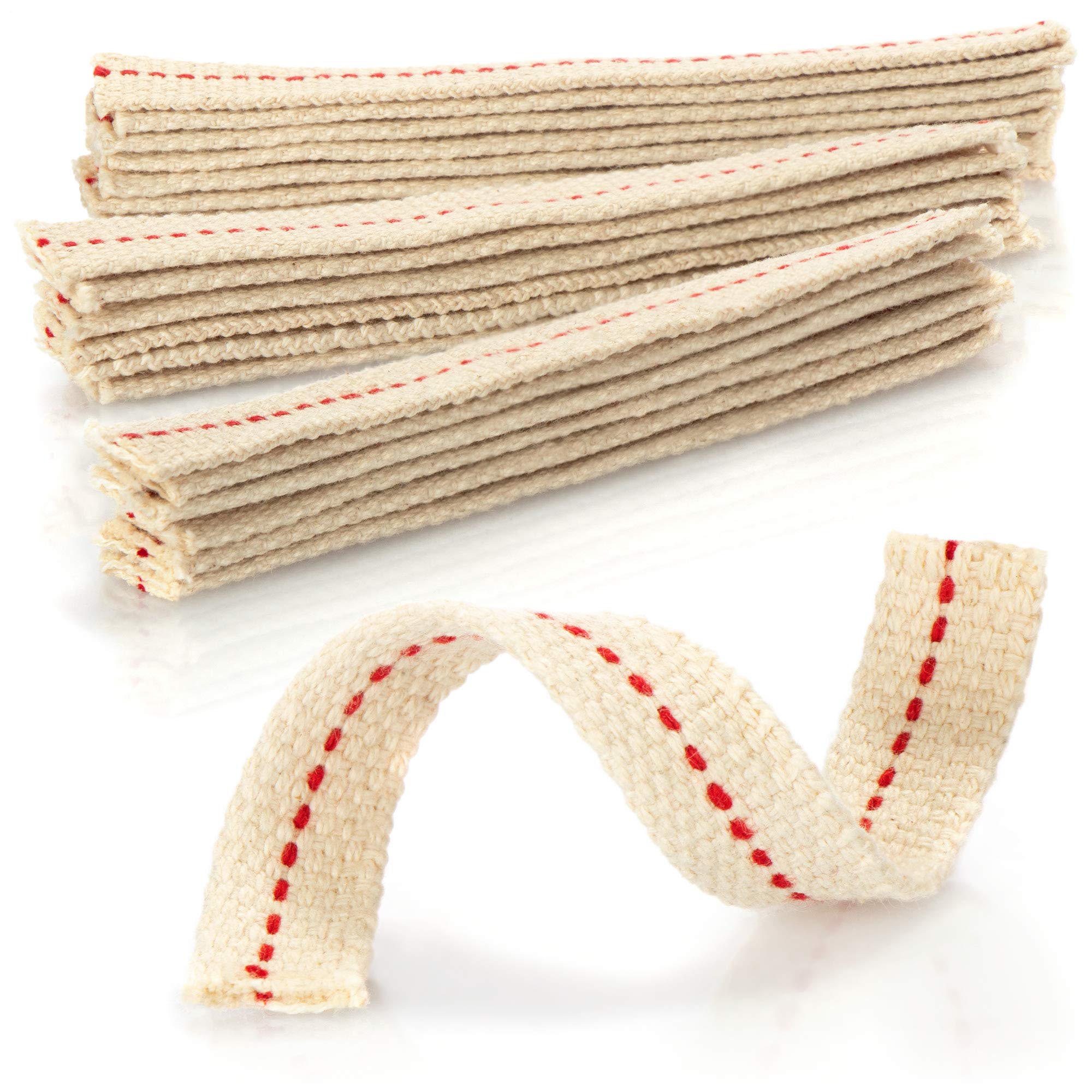 COM-FOUR® 20x Wick for oil lamps - Replacement wick for garden torches, bamboo torches - Lamp wick oil lamp - Torch wick - Flat 12 cm x 13 mm (12cm x 13mm)