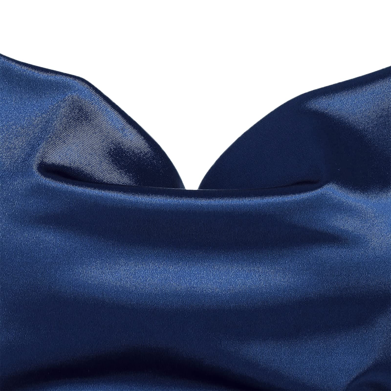 ZAFUL Women's Satin Sleeveless Spaghetti Strap Mini Dress Sexy Slip Cowl Neck Silky Cocktail Party Dresses