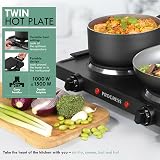 Progress EK4399P Electric Twin Hot Plate 1500W 1000W Dual Temperature view 3