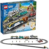 Lego City Freight Train Set, 60336 Remote Control Toy for Kids Aged 7 Plus with Sounds, 2 Wagons, Car Transporter, 33 Track P