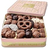 Chocolate Gift Basket – Gourmet Christmas Holiday Snack Gift Box Idea in Keepsake Tin – Her, Mom, Wife, Women, Corporate, Foo