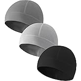 Hovyjumz 3 Pieces Lightweight Skull Cap for Men Women Breathable Helmet Liner Cooling Hat Soft Running Cycling Beanie Hats