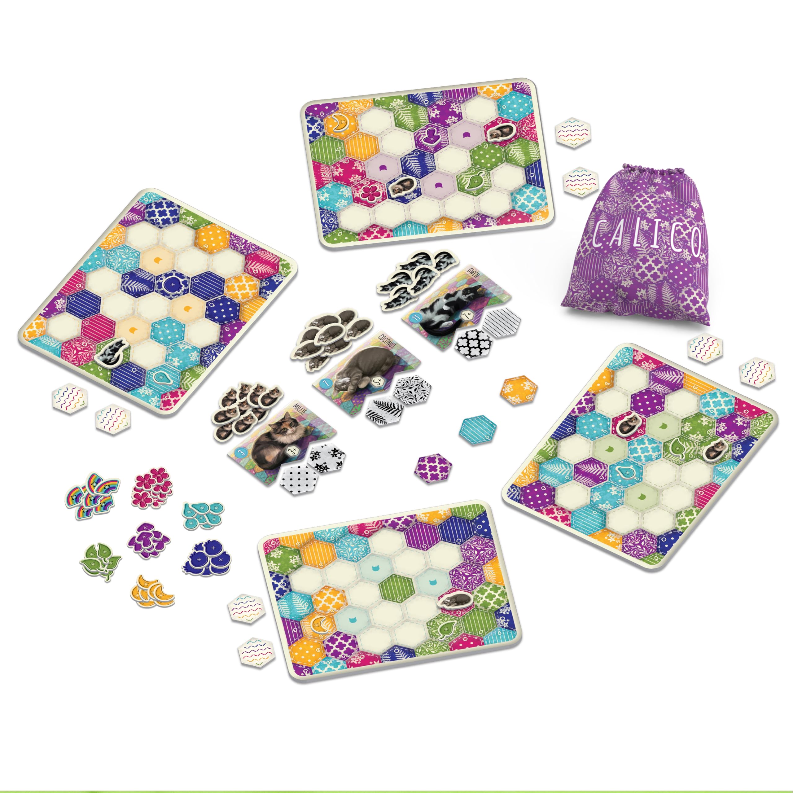 AEG & Flatout Games | Calico - Award Winning Board Game for the Whole Family | From the Creators of Cascadia | Easy to Learn | Quick to Play | Make Quilts and Attract Cats! | Ages 10 and up