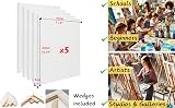 Exerz 5x 30x40cm Pre-Stretched Canvas 280GSM 100% Cotton Triple Primed view 2
