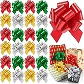 WILLBOND 60 Pieces 5 Inch Pull Bows Bulk for Wrapping Gift Large Bow with Ribbon Assorted Bows Pull String for Easter Basket Party Present, Birthday, Wreath, Gift Basket(Colorful)
