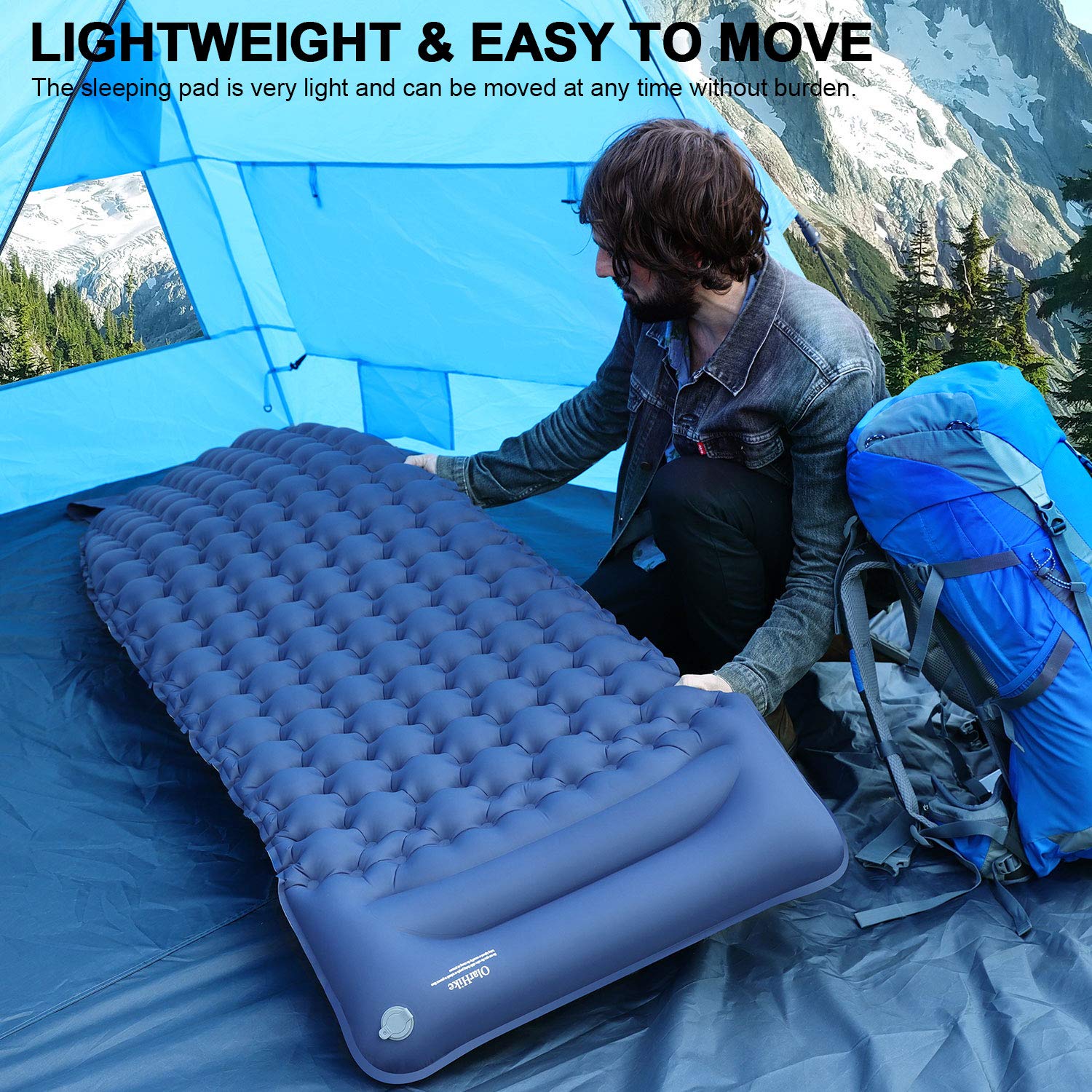 OlarHike Camping Sleeping Pad for Backpacking, Ultralight & Compact