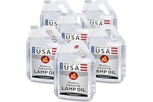 Ner Mitzvah 1 Gallon Paraffin Lamp Oil - Clear Smokeless, Odorless, Clean Burning Fuel for Indoor and Outdoor Use - Shabbos Lamp Oil - 6 Pack