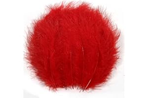 THARAHT 100pcs Fluffy Turkey Marabou Feathers 4-6inch for craft Dream Catcher Decoration Natural Fluffy Turkey Marabou Feathe