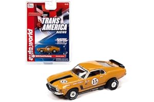 Auto World SC357-2 Thunderjet Pamelli Jones 1970 Ford Mustang HO Scale Slot Car