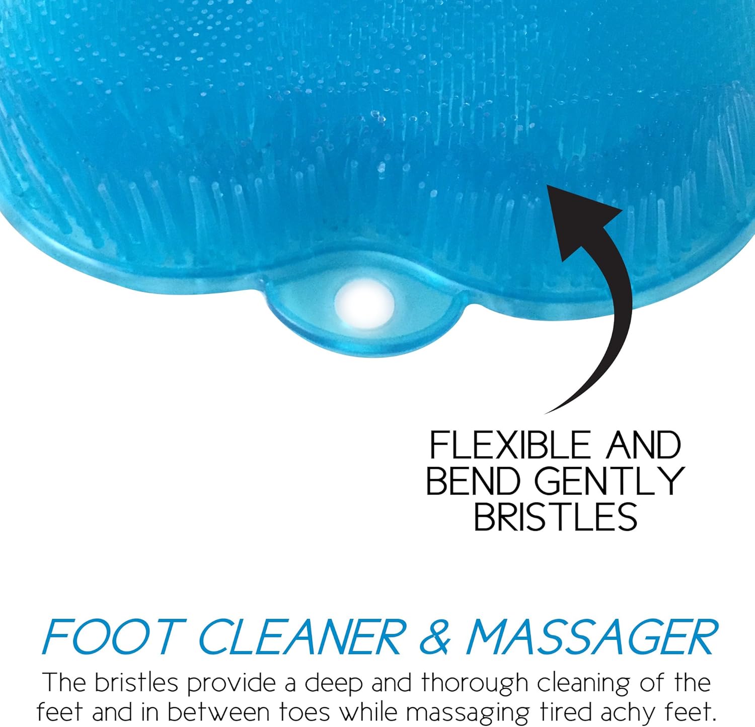 Shower Foot Massager Scrubber - Improves Foot Circulation & Reduces Foot Pain - Soothes Tired Achy Feet and Scrubs Feet Clean - Non Slip with Suction Cups: Health & Personal Care