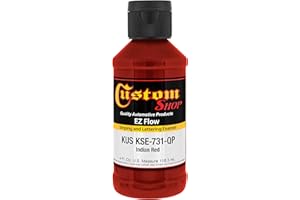 Custom Shop KSE731-QP Indian Red - EZ Flow Pinstripe & Lettering Enamel Paint - 4 Ounce