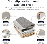 Dikots Soft Shower Bath Mat Non Slip 60x40 cm Grey Loofah PVC view 3