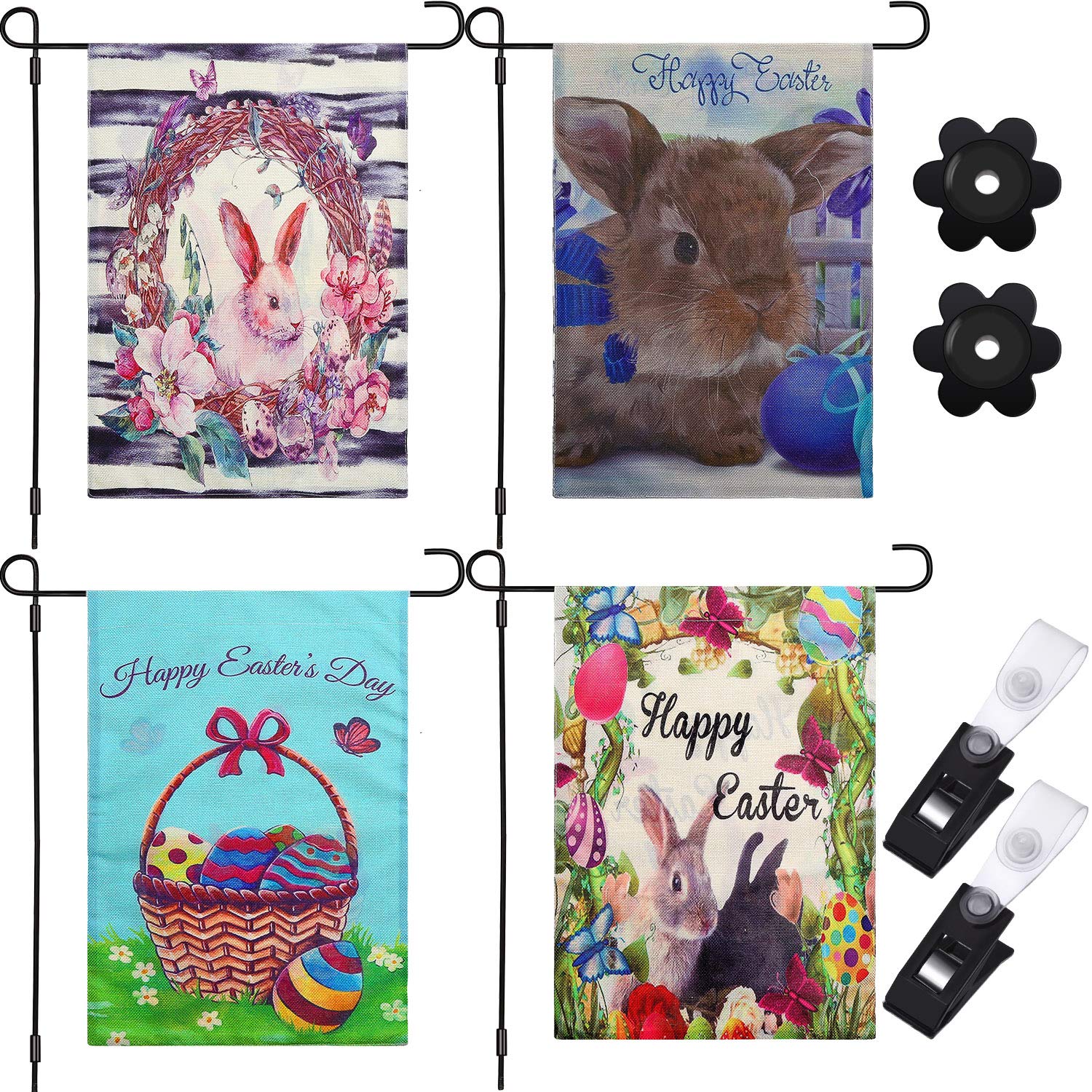 Best Garden Flag Double Sided Bunnies
