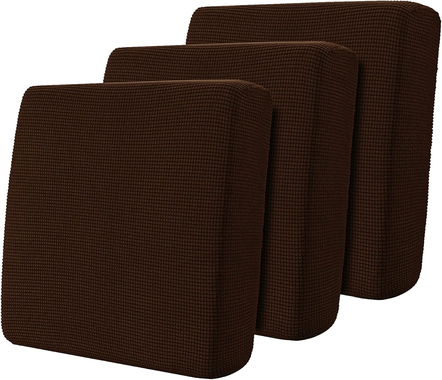 Slipcovers - Hokway Stretch Couch Cushion Slipcovers Reversible Cushion Replacement Slipcovers Sofa Cushion Covers(Chocolate,3)