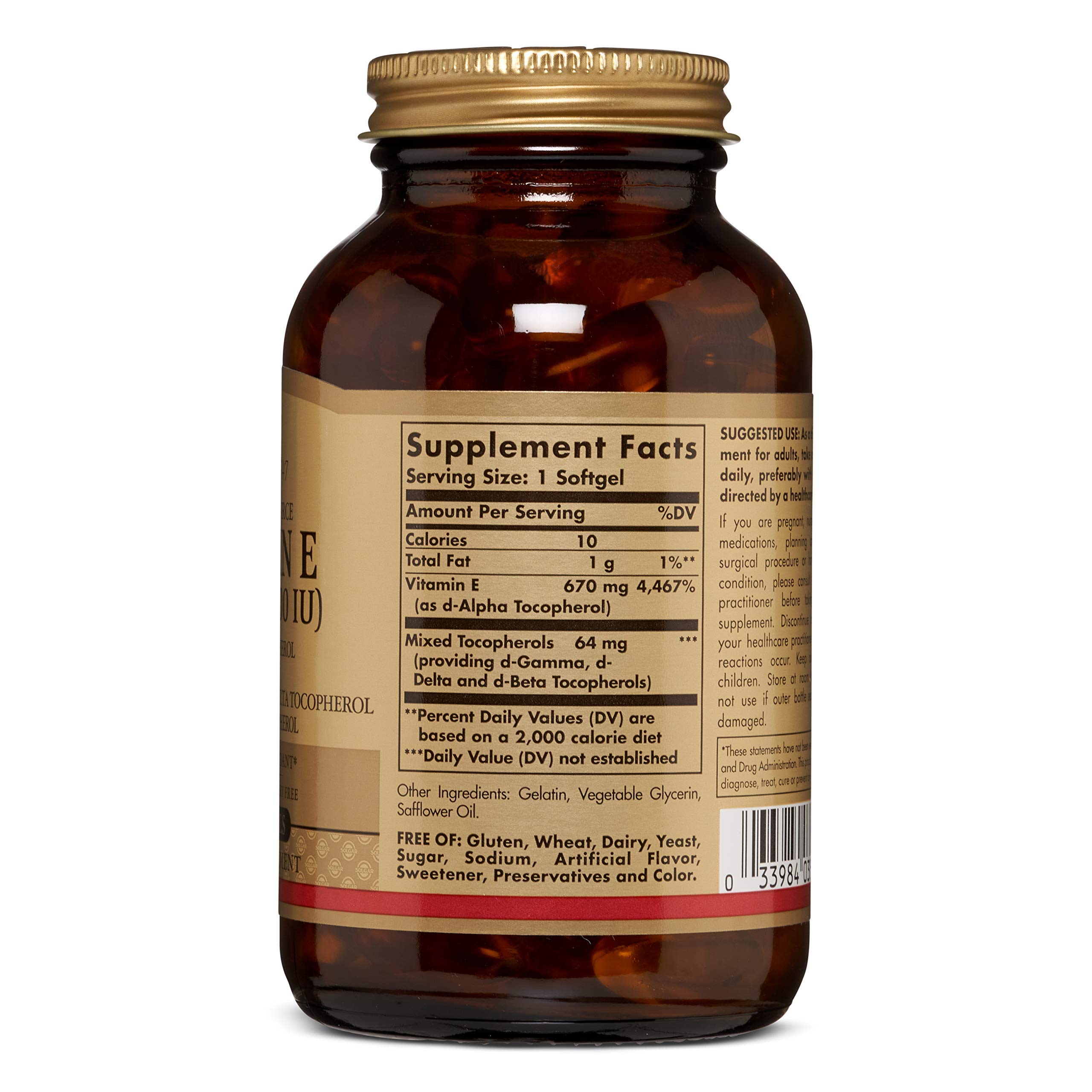 Vitamin E 670 MG (1000 IU) Mixed Softgels (dAlpha Tocopherol & Mixed