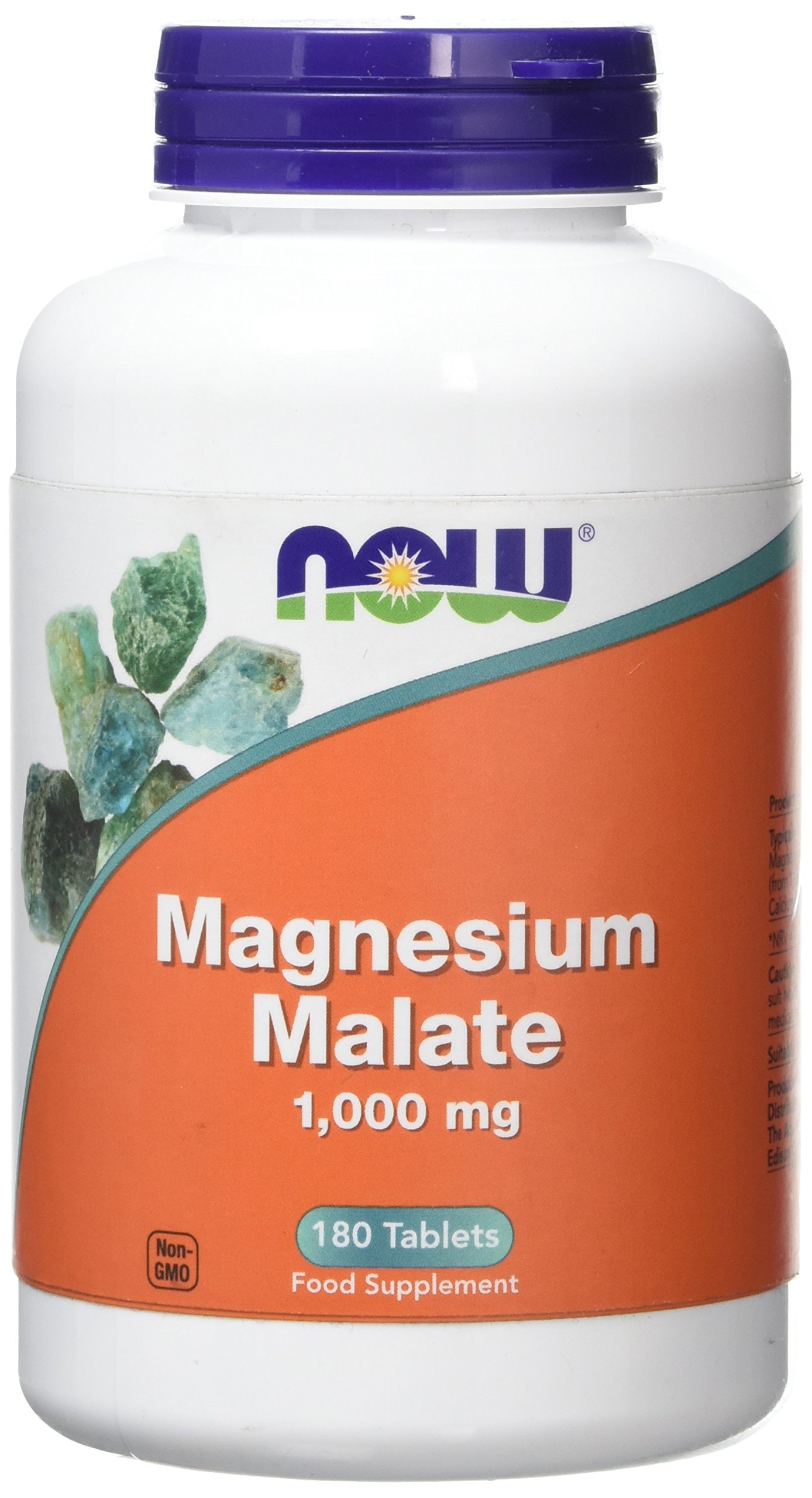Now Foods Magnesium Malate, 1000 mg, 180 Tablets