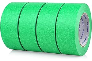 STIKBOND 4-Packs Green Painters Tape 2inch x 55 Yards (220 Total Yards), Medium Adhesive Green Masking Tape for wall Painting