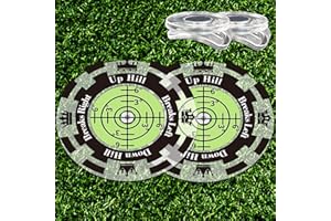 MAGOLFIN Golf Green Reader with Magnetic Hat Clip, 1.8 Inch Golf Ball Markers for Putting Green with High Precision Horizontal Bubble, Putt Aid Golf Gifts for Father's Day, Christmas and Holidays