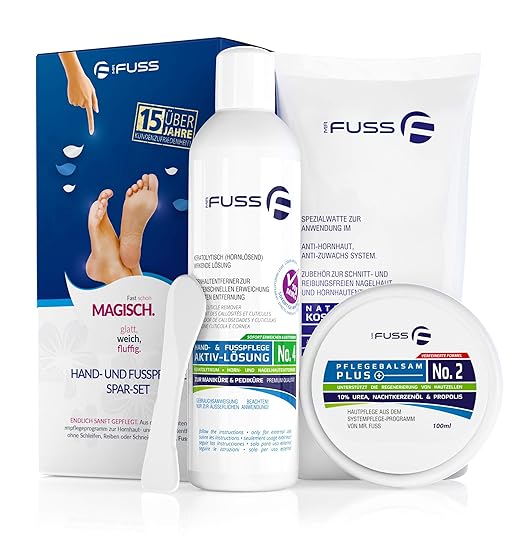 Mr. Fuss Hornhautentferner Aktiv Lösung No. 4 Advanced Pack (klein) Hornhaut entfernen ohne Schleifen oder Reiben Systempaket