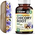 BIO KRAUTER Chicory Fiber Supplement - 1200 mg Strength - 100 Count - Chicory Root Powder - Inulin Capsules for Digestive Support - Vegan